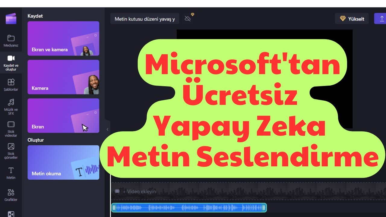 Microsoft'tan Ücretsiz Yapay Zeka İle Metin Seslendirme - YouTube