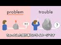 themeとtopicの違い／issueとproblemの違い／problemとtroubleの違い　話題・問題にまつわる英語の類義語をイラストで説明 vol.112