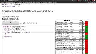 CodingBat String 2 xyzMiddle