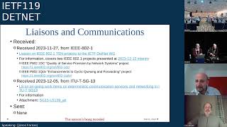 IETF 119: Deterministic Networking (DETNET) 2024-03-18 05:30