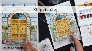 Painting A Vintage Door With Watercolors | Step By Step