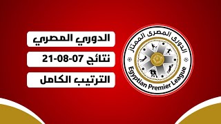 نتائج الدوري المصري اليوم 07-08-2021 - ترتيب الدوري المصري 2021 اليوم