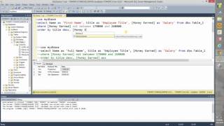 Write SQL Query with Column Aliasing and Order by multiple Columns