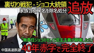 【正義は勝つ】速報！日本を裏切ったジョコ氏が権力乱用で除名処分へ！中国に任せた高速鉄道は大赤字を計上し負の遺産状態に【海外の反応】