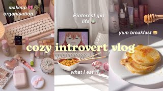cozy introvert vlog 🥞 cute breakfast ideas, being productive, cooking, organisin