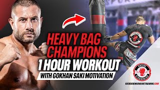 60-Min Kickboxing & Muay Thai Power Hour: Epic Heavy Bag Workout  Class 💪🥊
