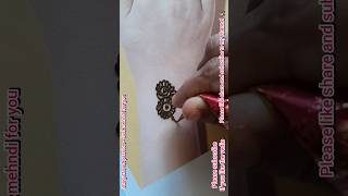 Beautiful Back Hand Arabic Mehndi Design Small Simple #mehndi #youtubeshorts #shorts #trending #art