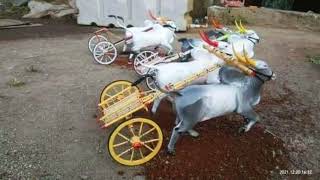 #बैलगाडी शर्यत|| wooden bullock cart showpiece