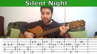 Fingerstyle Tutorial: Silent Night - Guitar Lesson w/ TAB