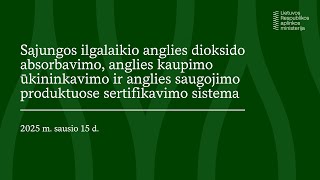 Europos Sąjungos sertifikavimo sistemos reglamento pristatymas