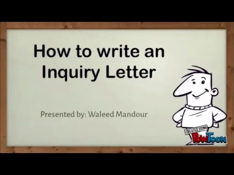 Inquiry Letter in Just 2 mins Inquiry Letter in Just 2 mins