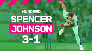 🤯🥶 Incredible bowling performance | 1 run conceded from 20 balls! | Spencer Johnson's 3-1 on debut