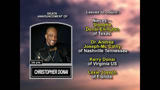 Christopher Donai ~ Long Obituary