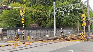 ふみきり！名鉄各務原線新鵜沼駅踏切3300系通過　2023/04/30 Meitetsu railroad crossing #通過 #踏切 #名鉄 #新鵜沼