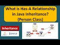 Java Inheritance Has-A Relationship (Person) | What is Has-A Relationship in Java Inheritance?
