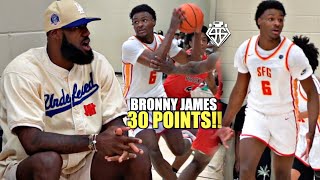 Bronny James SHOCKS LeBron After Dropping 30 POINTS At Peach Jam!! LIMITLESS RANGE THREES!