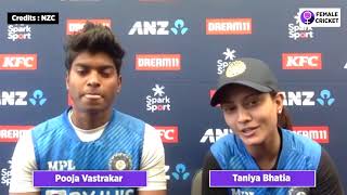 Taniya Bhatia & Pooja Vastrakar | 1st ODI - Press Conference | #INZvIND