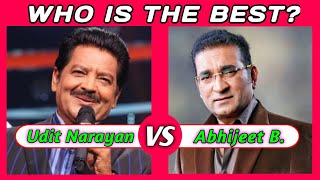 Udit Narayan Vs Abhijeet Bhattacharya _ 90's best singer _ comparison with battle voice.