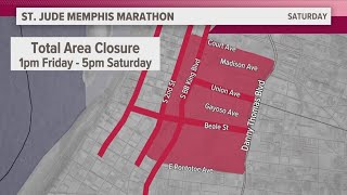 Road closures & detour routes for the 2023 St. Jude Memphis Marathon