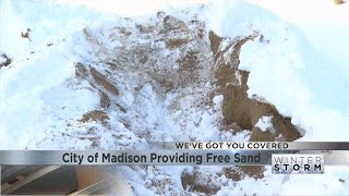 City of Madison provides free sand during winter weather