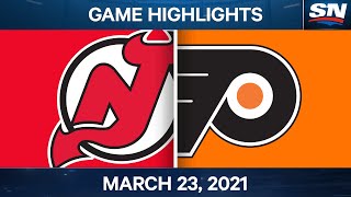 NHL Game Highlights | Devils vs. Flyers - Mar. 23, 2021