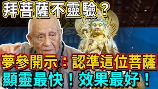 拜菩薩不靈驗？夢參老和尚開示：消災免難，一定要認準這位菩薩！顯靈最快，效果最好！念錯菩薩白費力氣！丨佛談大小事