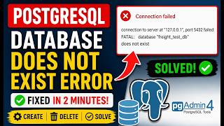 PostgreSQL FATAL Database Does Not Exist Error Fix | Odoo and pgAdmin Solution