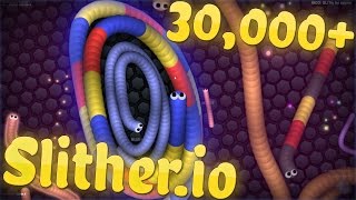 SLITHER.IO 30,000+ MASS! BIGGEST SNAKE EVER!