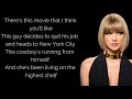 Taylor Swift - Riptide (Lyrics)