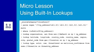 Microlesson: Using Built-In Lookups
