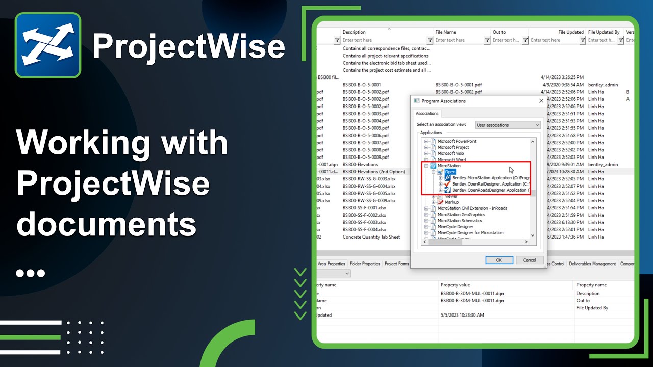 Lesson 3 Working With Projectwise Documents Youtube