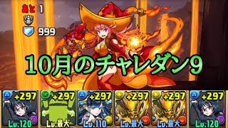 【チャレダン9】10月のチャレンジダンジョン9をシズクで攻略【パズドラ】