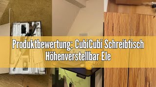 Produktbewertung: CubiCubi Schreibtisch Höhenverstellbar Elektrisch, 120 x 60 cm Stehpult T-Beine au