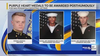 VIDEO: NAS Pensacola shooting victims to receive Purple Heart Medals at memorial service