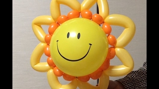 #0245 風船で太陽を作る　How to make a balloon sun