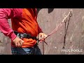 Building a Climbing belay with the rope & sling to 2 anchor points