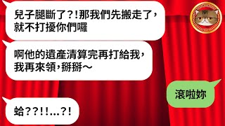 【LINE】兒子摔斷腿，壞媽「遺產拿來！」→「不能賺錢的兒子不是好兒子」媳婦「聽我說謝謝你」小愛德拉在看呢/看劇inDrama/漫畫