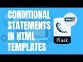 Python Tutorial - Flask for beginners part 4(Using If and Else Statements in rendered HTML template)