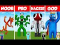 REAL LIFE RAINBOW FRIENDS STATUE HOUSE IN MINECRAFT - NOOB vs PRO vs HACKER vs GOD