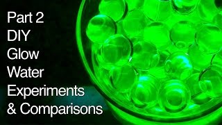 (Part 2) Experiments with Fluorescence Glow Water, Polymer Balls \u0026 Rubber Eggs P2