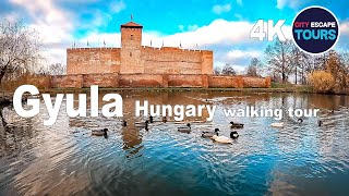 Gyula, Hungary 🇭🇺 Walking Tour December (4k UHD 60fps)