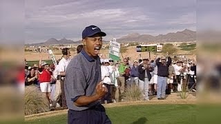 Tiger Woods aces hole No. 16 at TPC Scottsdale