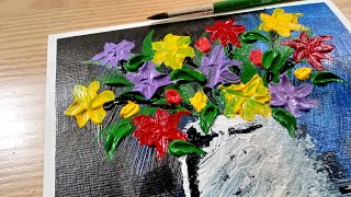 Abstract art #03｜FLOWERS VASE｜Acrylic Painting