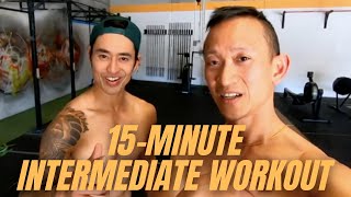 Intermediate Bodyweight Workout 002 (Level 3-5 out of 10) HIIT Fat Loss