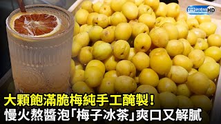 大顆飽滿脆梅純手工醃製！　慢火熬醬泡成「梅子冰茶」爽口又解膩 @lemon_films ｜中時新聞網