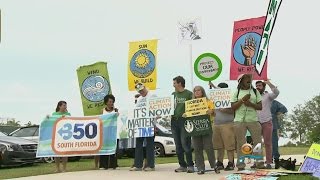 Environmental Groups Gather In Downtown To Decry US Withdrawal From Paris Deal