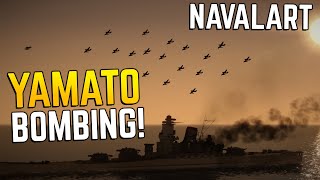 HUGE AIRCRAFT CARRIER ATTACKS YAMATO BATTLESHIP! - Naval Art Gameplay