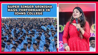 SUPER SINGER SRINISHA MASS PERFORMANCE IN  JOHNS COLLEGE  / JKS NEWSY