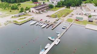 Entrance to the Engure Marina.