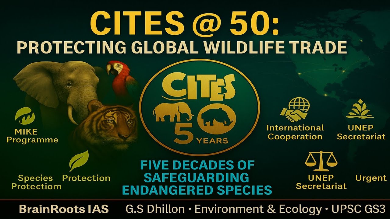 Cites 50th Anniversary Endangered Species Wildlife Trade Upsc